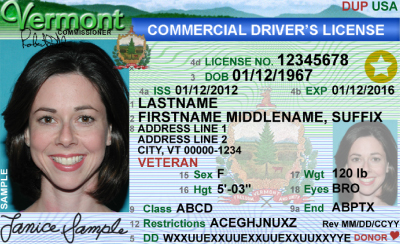 license driver vermont commercial non real cdl vt driving card ny state drivers hazmat test practice if ids licenses garden